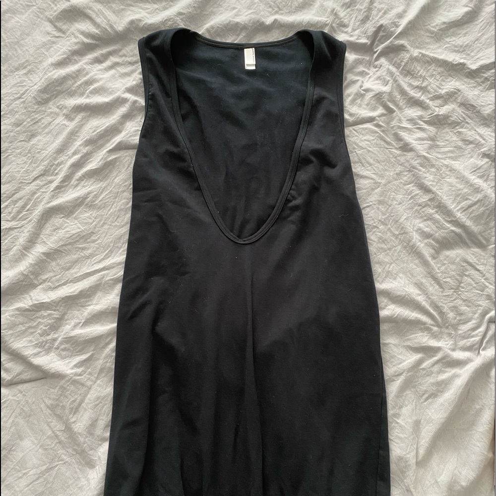 Black Low V cut dress